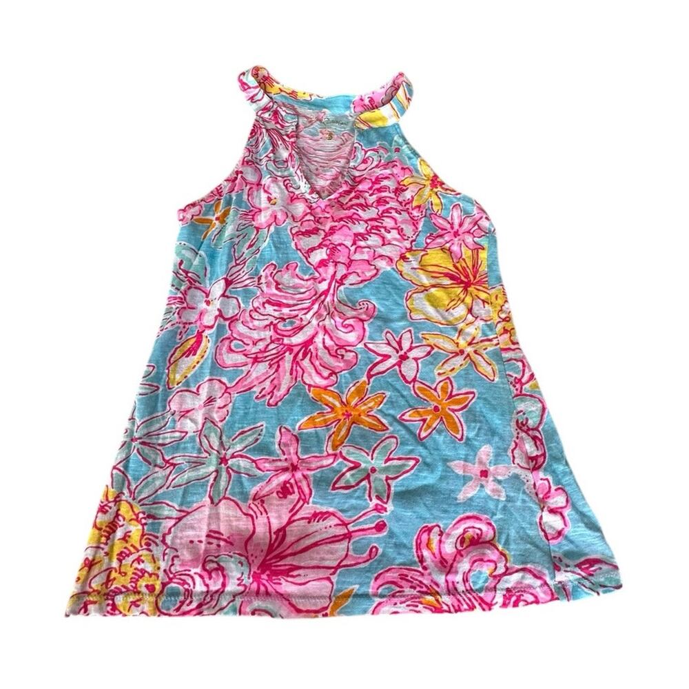 Lilly Pulitzer Top Womens XS Arya Lolita Tank Sleeveless V Neck Colorful Floral